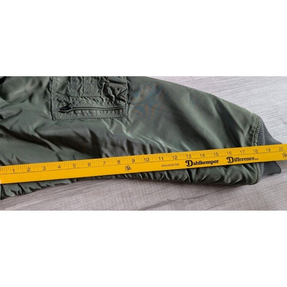 Vintage Jacket Flyer’s Cold Weather Bomber Alpha Industries Men’s Sz L Green - Picture 10 of 10